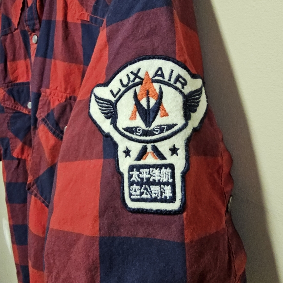 NEVADA Men's Red Plaid Shirt Short Sleeves Casual Shirts Size Large (42-44) - Picture 7 of 13